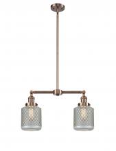 Innovations Lighting 209-AC-G262-LED - Stanton - 2 Light - 23 inch - Antique Copper - Stem Hung - Island Light