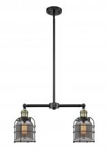 Innovations Lighting 209-BAB-G53-CE-LED - Bell Cage - 2 Light - 21 inch - Black Antique Brass - Stem Hung - Island Light