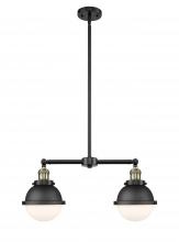 Innovations Lighting 209-BAB-HFS-61-BK - Hampden - 2 Light - 18 inch - Black Antique Brass - Stem Hung - Island Light