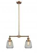 Innovations Lighting 209-BB-G142-LED - Chatham - 2 Light - 21 inch - Brushed Brass - Stem Hung - Island Light