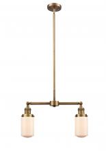  209-BB-G311 - Dover - 2 Light - 21 inch - Brushed Brass - Stem Hung - Island Light