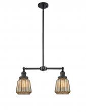 Innovations Lighting 209-BK-G146 - Chatham - 2 Light - 21 inch - Matte Black - Stem Hung - Island Light