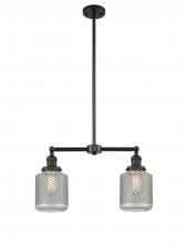 Innovations Lighting 209-BK-G262-LED - Stanton - 2 Light - 23 inch - Matte Black - Stem Hung - Island Light