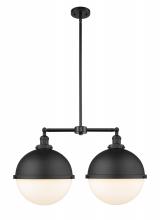 Innovations Lighting 209-BK-HFS-121-BK-LED - Hampden - 2 Light - 18 inch - Matte Black - Stem Hung - Island Light