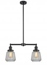 Innovations Lighting 209-OB-G142-LED - Chatham - 2 Light - 21 inch - Oil Rubbed Bronze - Stem Hung - Island Light