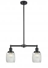 Innovations Lighting 209-OB-G302-LED - Colton - 2 Light - 22 inch - Oil Rubbed Bronze - Stem Hung - Island Light