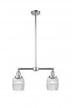 Innovations Lighting 209-PC-G302-LED - Colton - 2 Light - 22 inch - Polished Chrome - Stem Hung - Island Light