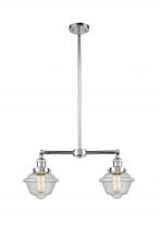  209-PC-G534 - Oxford - 2 Light - 24 inch - Polished Chrome - Stem Hung - Island Light