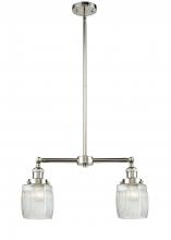 Innovations Lighting 209-PN-G302 - Colton - 2 Light - 22 inch - Polished Nickel - Stem Hung - Island Light