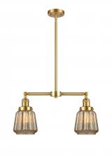 Innovations Lighting 209-SG-G146 - Chatham - 2 Light - 21 inch - Satin Gold - Stem Hung - Island Light