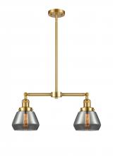 Innovations Lighting 209-SG-G173 - Fulton - 2 Light - 21 inch - Satin Gold - Stem Hung - Island Light