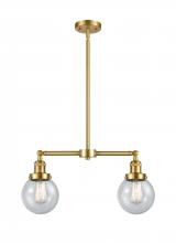 Innovations Lighting 209-SG-G204-6-LED - Beacon - 2 Light - 23 inch - Satin Gold - Stem Hung - Island Light