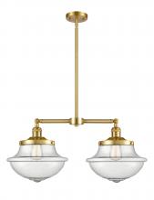 Innovations Lighting 209-SG-G544-LED - Oxford - 2 Light - 25 inch - Satin Gold - Stem Hung - Island Light