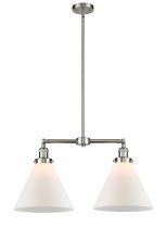 Innovations Lighting 209-SN-G41-L-LED - Cone - 2 Light - 21 inch - Brushed Satin Nickel - Stem Hung - Island Light