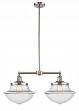  209-SN-G542 - Oxford - 2 Light - 25 inch - Brushed Satin Nickel - Stem Hung - Island Light