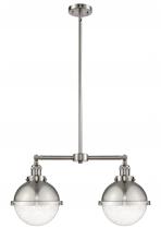 Innovations Lighting 209-SN-HFS-84-SN-LED - Hampden - 2 Light - 18 inch - Brushed Satin Nickel - Stem Hung - Island Light