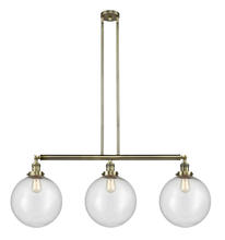 Innovations Lighting 213-AB-G204-12 - Beacon - 3 Light - 44 inch - Antique Brass - Stem Hung - Island Light