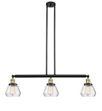 Innovations Lighting 213-BAB-G172-LED - Fulton - 3 Light - 39 inch - Black Antique Brass - Stem Hung - Adjustable Island Light