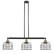  213-BAB-G72-CE - Bell Cage - 3 Light - 42 inch - Black Antique Brass - Stem Hung - Island Light