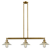 Innovations Lighting 213-BB-G2-LED - Halophane - 3 Light - 41 inch - Brushed Brass - Stem Hung - Island Light