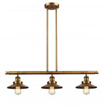 Innovations Lighting 213-BB-M4-LED - Railroad - 3 Light - 41 inch - Brushed Brass - Stem Hung - Island Light