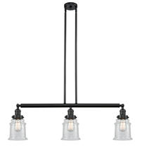 Innovations Lighting 213-BK-G184-LED - Canton - 3 Light - 39 inch - Matte Black - Stem Hung - Island Light