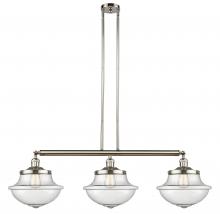  213-PN-G544 - Oxford - 3 Light - 42 inch - Polished Nickel - Stem Hung - Island Light