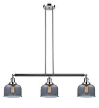 Innovations Lighting 213-PN-G73 - Bell - 3 Light - 41 inch - Polished Nickel - Stem Hung - Island Light