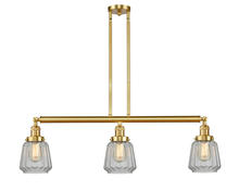  213-SG-G142 - Chatham - 3 Light - 39 inch - Satin Gold - Stem Hung - Island Light