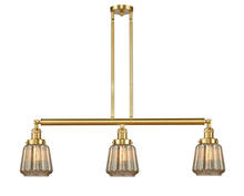 Innovations Lighting 213-SG-G146 - Chatham - 3 Light - 39 inch - Satin Gold - Stem Hung - Island Light