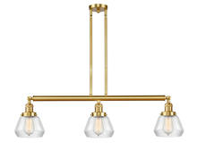 Innovations Lighting 213-SG-G172 - Fulton - 3 Light - 39 inch - Satin Gold - Stem Hung - Island Light