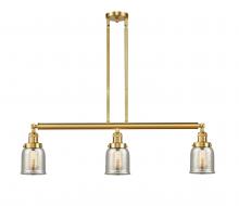 Innovations Lighting 213-SG-G58-LED - Bell - 3 Light - 38 inch - Satin Gold - Stem Hung - Island Light