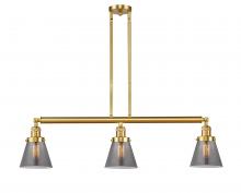 Innovations Lighting 213-SG-G63-LED - Cone - 3 Light - 39 inch - Satin Gold - Stem Hung - Island Light