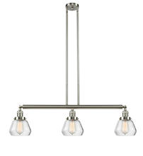  213-SN-G172 - Fulton - 3 Light - 39 inch - Brushed Satin Nickel - Stem Hung - Island Light