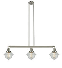 Innovations Lighting 213-SN-G534-LED - Oxford - 3 Light - 40 inch - Brushed Satin Nickel - Stem Hung - Island Light