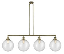 Innovations Lighting 214-AB-G204-12 - Beacon - 4 Light - 56 inch - Antique Brass - Stem Hung - Island Light