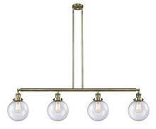 Innovations Lighting 214-AB-G204-8 - Beacon - 4 Light - 53 inch - Antique Brass - Stem Hung - Island Light