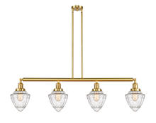 Innovations Lighting 214-SG-G664-7-LED - Bullet - 4 Light - 50 inch - Satin Gold - Stem Hung - Island Light