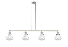 Innovations Lighting 214-SN-G324-LED - Olean - 4 Light - 51 inch - Brushed Satin Nickel - Stem Hung - Island Light