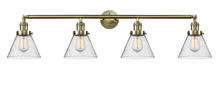 Innovations Lighting 215-AB-G44-LED - Cone - 4 Light - 44 inch - Antique Brass - Bath Vanity Light