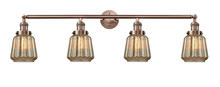 Innovations Lighting 215-AC-G146-LED - Chatham - 4 Light - 42 inch - Antique Copper - Bath Vanity Light