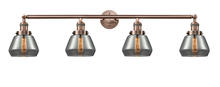 Innovations Lighting 215-AC-G173-LED - Fulton - 4 Light - 43 inch - Antique Copper - Adjustable Bath Vanity Light
