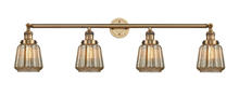 Innovations Lighting 215-BB-G146 - Chatham - 4 Light - 42 inch - Brushed Brass - Bath Vanity Light