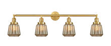 Innovations Lighting 215-SG-G146-LED - Chatham - 4 Light - 42 inch - Satin Gold - Bath Vanity Light