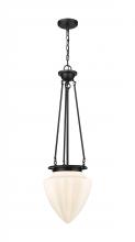  221-1P-BK-G661-12 - Beacon - 1 Light - 14 inch - Matte Black - Chain Hung - Pendant