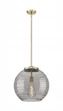  221-1S-AB-G1213-16SM - Athens Deco Swirl - 1 Light - 16 inch - Antique Brass - Cord hung - Pendant