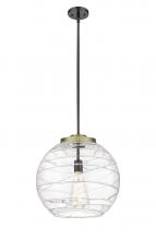 Innovations Lighting 221-1S-BAB-G1213-16 - Athens Deco Swirl - 1 Light - 16 inch - Black Antique Brass - Cord hung - Pendant