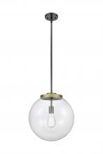  221-1S-BAB-G204-14 - Beacon - 1 Light - 16 inch - Black Antique Brass - Cord hung - Pendant