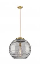 Innovations Lighting 221-1S-BB-G1213-18SM - Athens Deco Swirl - 1 Light - 18 inch - Brushed Brass - Stem Hung - Pendant