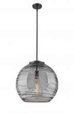 Innovations Lighting 221-1S-BK-G1213-18SM - Athens Deco Swirl - 1 Light - 18 inch - Matte Black - Stem Hung - Pendant